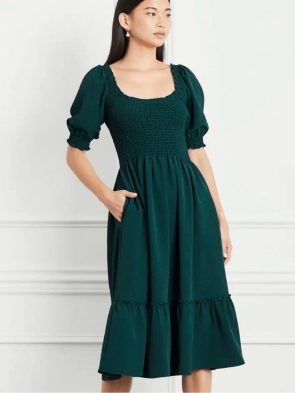 Hill House Louisa Nap Dress Botanical Garden Crepe